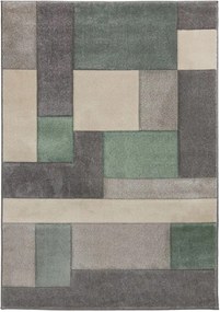 Flair Rugs, POŠKODENÝ Kusový koberec Hand Carved Cosmos Mint/Grey/Cream, 200x290, zelená, kancelária