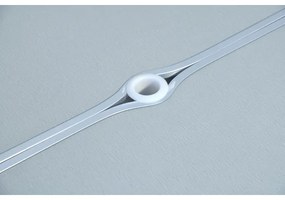 Skladací kempingový stôl so stoličkami biela/chróm