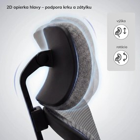 Ergonomická kancelárska stolička so sieťovinou tmavosivá AXIS