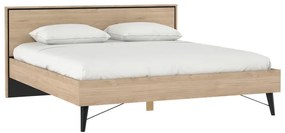 Dvojlôžková posteľ v dekore duba s roštom 180x200 cm v prírodnej farbe Ry – Tvilum
