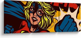 Obraz - Komix (s hodinami) (90x30 cm)