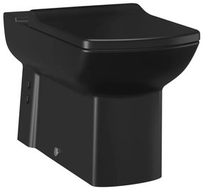 Sapho, LARA WC misa pre kombi, spodný / zadný odpad, čierna mat, LR360-11SM00E-0000