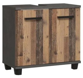 Kúpeľňová skrinka VENOM antracit/hnedá