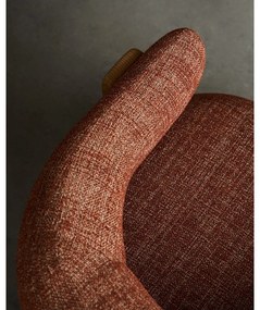 Ženilkové kreslo v terakotovej farbe Granite – Kave Home