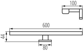 Kanlux 34935 - LED Kúpeľňové osvetlenie zrkadla ASTIM LED/12W/230V IP44 chróm