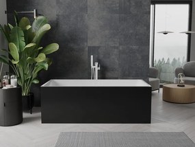 Mexen Nita, voľne stojaca vaňa 170 x 80 cm, biela-čierna, biely prepad, 52091708075-20