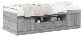 Denná posteľ so zásuvkami sivá sonoma 75x190 cm kompozit. drevo 3280263