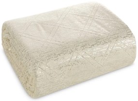 Dekorstudio Zamatový prehoz na posteľ LUIZ s lesklým vzorom - krémový Rozmer prehozu (šírka x dĺžka): 170x210cm