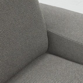 Super strečové poťahy HARMONIA šedá sedačka s otomanom vľavo (š. 210 - 320 cm)