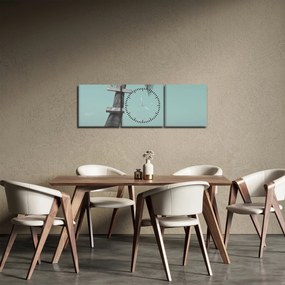 Obraz - Palma v Karibiku (s hodinami) (90x30 cm)