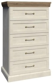 Tempo Kondela Komoda, 5 šuplíková, sosna nordická/dub divoký, ROYAL KS5