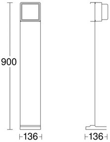 Steinel 078676 - LED Stmievateľná vonkajšia lampa GL 85 C 900 LED/9W/230V IP44