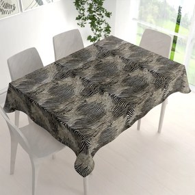 Biante Zamatový obdĺžnikový obrus Tamara TMR-052 Zebrovaný vzor 50x100 cm