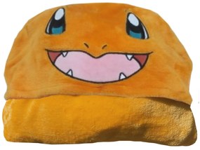 Halantex Detská deka s kapucňou 120x150 cm - Charmander Pokémon