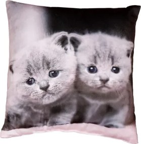 Dekoračný vankúšik Mačičky, 25x25 cm%