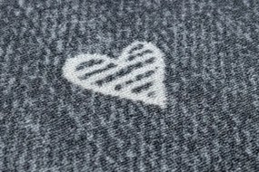 Koberec HEARTS Jeans - sivý
