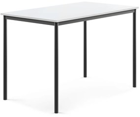 Stôl SONITUS, 1400x800x900 mm, HPL - biela, antracit