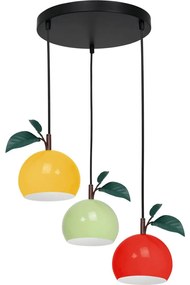 Luster na lanku APPLE 3xE27/15W/230V pestrofarebná