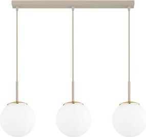 Brilagi - Závesný luster MILO na lanku 3xE27/60W/230V béžová/zlatá