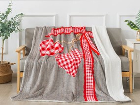 XPOSE® Mikroplyšová deka LOVE BOX s baránkom 140x200cm