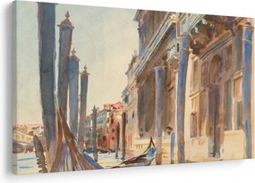 Obraz - John Singer Sargent, Gondola Moorings on the Grand Canal, reprodukcia (90x60 cm)