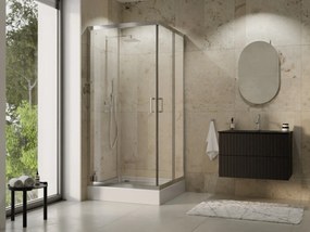 Besco Štvorcový sprchovací kút MODERN 190 SQ 80x80 (90x90), výška 190 cm - bez vaničky BESCO-Rozmery: 80x80, BESCO-Profily: profily: chróm, výplň: tr…
