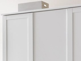 Šatníková skriňa Nadja, 135 cm, biela