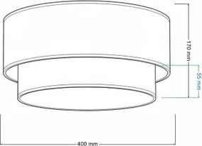 BRILAGI - LED stropné svietidlo BOHO ECO 1xE27/10W/230V pr. 40 cm hnedá/krémová