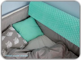 Chránič na detskú posteľ MINKY 50 cm - čierny