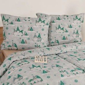 Vianočné obliečky Buddy zelené EMI, Štandardný set jednolôžko obsahuje 1x 140x200 + 1x 70x90