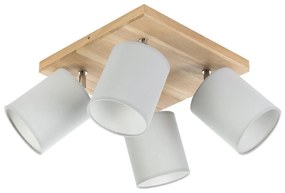 Spot-Light DO56845474 - Stropné bodové svietidlo APRILLIA 4xE27/25W/230V borovica