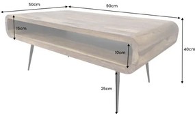 Konferenčný stôl Alpha 43749 90x50cm Drevo Palisander - Komfort-nábytok