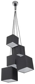 Moderná čierna závesná stropná lampa MESTA Beliani