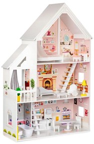 Drevený domček pre bábiky Ecotoys Powder Residence