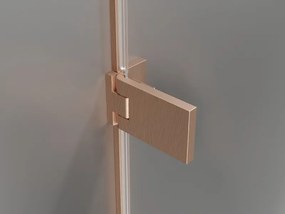 Mexen Lunar-F Duo, skladací sprchový kút 80 x 80 cm, 8mm číre sklo, profil medená matná, 836-080L-080P-65-00
