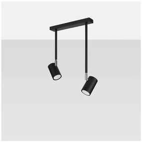 Čierne bodové svietidlo 10x30 cm Jones – Sollux
