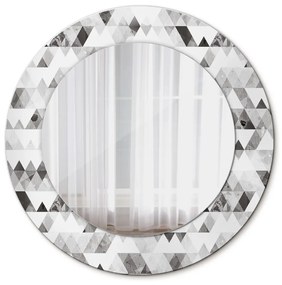 Okrúhle ozdobné zrkadlo na stenu Dúhový trojuholník fi 50 cm