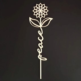 AMADEA Drevený zápich kvetina - Peace, dĺžka 28 cm