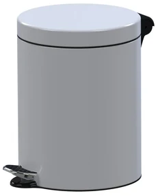 Nášľapný odpadkový kôš, 5 l, biela