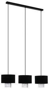 Eglo 39978 - Luster na lanku SAPUARA 3xE27/40W/230V čierna