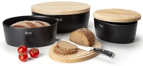 Continenta C3730 - Chlebník 13,5x30 cm čierna/béžová