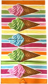 Plážová osuška FUNNY ICE CREAM 70x140 cm