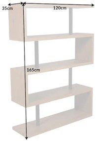 Dizajnový regál Pallaton 165 cm imitácia dub