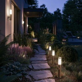 BRILAGI - LED vonkajšie svietidlo so zásuvkou ELIA 1xE27/7W/230V 4000K IP44 50 cm chróm