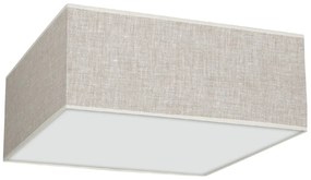Stropné svietidlo Lino Square, 1x ľanové tienidlo, (biele plexisklo), (50cm)
