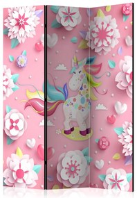 Artgeist Paraván - Unicorn on Flowerbed [Room Dividers]
