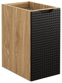 Závesná skrinka pod umývadlo Luxor Black s doskou 70 cm čierna/dub olejovaný