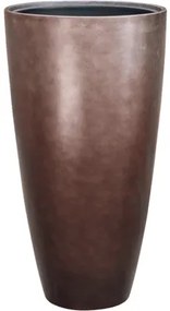 Kvetináč Metallic Silver leaf Partner matt coffee hnedý (s vnútrom) 40x75 cm