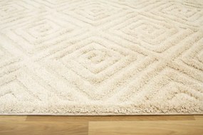 Koberec Berber 7061 Romby 3D ivory / slonová kosť / krémový