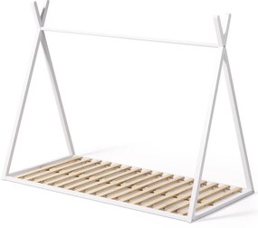 Biela domčeková detská posteľ z bukového dreva s roštom 90x190 cm Maralis – Kave Home